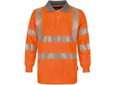 VIZWELL VWPS32O Polo-Shirt met Lange Mouwen  Orange
