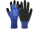 Asatex 3780 Natuur latex Handschoen Zwart/Blauw