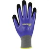 Asatex N110 Gant Nitrile Tricote Fin avec Micromousse Bleu/Noir