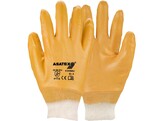 Asatex 03400V Gele Nitril Handschoen  Tricot boord  Volledig gecoat