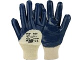 Asatex 3410 Nitrile Blue glove  tricot collar  Open back