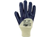 Gant Asatex 3410 Nitrile Bleu  col tricot  Dos ouvert