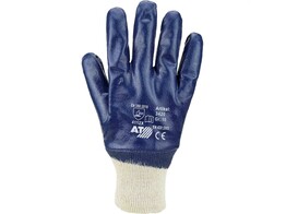 Gant Asatex 3420 Nitrile Bleu  col tricot  Dos ferme