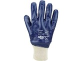 Asatex 3420 Nitrile Blue glove  tricot collar  Closed back