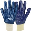 Asatex 3420 Nitrile Blue glove  tricot collar  Closed back