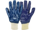 Asatex 3420 Nitrile Blue glove  tricot collar  Closed back