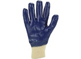 Asatex 3420 Nitrile Blue glove  tricot collar  Closed back