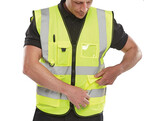 Bseen WCENGEXECM Saturn Gilet Hi-vis Yellow - LARGE