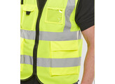 Bseen WCENGEXECM Saturn Gilet Hi-vis Yellow - LARGE