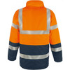 Vizwell VWJK05 waarschuwingsparka oranje / marine - 5XL