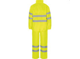 Vizwell VW6768Y Ensemble de pluie avec poche zippee  jaune fluorescent