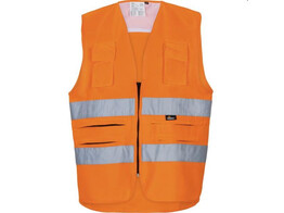 Vizwell VWE01SO multifunctioneel vest fluorescerend oranje - S