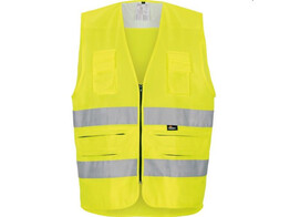 Gilet multifonctionnel Vizwell VWE01SY jaune fluorescent