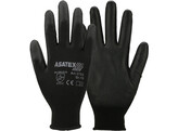 Asatex 3702 PU handschoen zwart - 06/XS