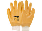 Asatex 03400V Nitrile Yellow glove  tricot cuff  Closed back