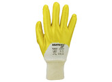 Asatex 03400P Gant en nitrile jaune  Tricot Board  dos ouvert