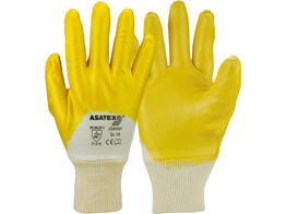 Asatex 03400P Yellow Nitrile Glove  Tricot Board  Open Back