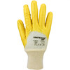 Asatex 03400 Gants en nitrile jaune Bordure en tricot  dos ouvert