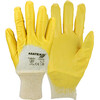 Asatex 03400 Gants en nitrile jaune Bordure en tricot  dos ouvert