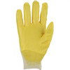 Asatex 03400 Gants en nitrile jaune Bordure en tricot  dos ouvert