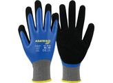 Asatex N110 Fine Knitted Nitrile Glove with Microfoam Blue/Black