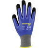 Asatex N110 Fine Knitted Nitrile Glove with Microfoam Blue/Black