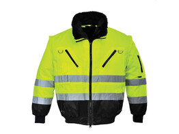 Portwest PJ50YBR - Veste de pilote 3-en-1 Hi-Vis Jaune/Noir