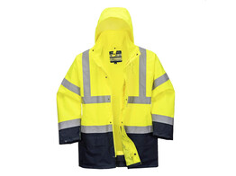 Portwest S766YNR - Essential 5-in-1 parka Yellow/Marine