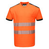 Portwest T181 - PW3 Hi-Vis Vision T-Shirt Short Sleeve Orange/Black