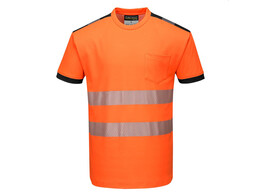 Portwest T181 - PW3 Hi-Vis Vision T-Shirt Short Sleeve Orange/Black