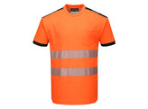 Portwest T181 - PW3 Hi-Vis Vision T-Shirt Short Sleeve Orange/Black