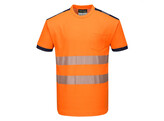 Portwest T181 - PW3 Hi-Vis Vision T-Shirt Korte Mouw Oranje/Marine - 3XL