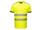 Portwest T181 - PW3 Hi-Vis Vision T-Shirt Short Sleeve Yellow/Black