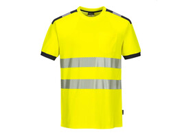 Portwest T181 - PW3 Hi-Vis Vision T-Shirt Korte Mouw Geel/Grijs - XXL