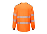 Portwest T185 - PW3 Hi-Vis Vision T-Shirt Long Sleeve Orange/Black