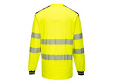 Portwest T185 - T-Shirt PW3 Hi-Vis Vision manches longues jaune/noir