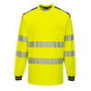 Portwest T185 - T-Shirt PW3 Hi-Vis Vision manches longues jaune/noir