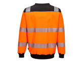 Portwest PW379 - PW3 Sweatshirt Hi-Vis avec col rond Orange/Noir