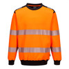 Portwest PW379 - PW3 Sweatshirt Hi-Vis avec col rond Orange/Noir