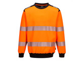 Portwest PW379 - PW3 Sweatshirt Hi-Vis avec col rond Orange/Noir