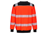 Portwest PW379 - PW3 Hi-Vis sweatshirt met ronde hals Rood/Zwart - S