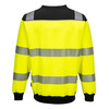 Portwest PW379 - PW3 Hi-Vis crew neck sweatshirt Yellow/Black