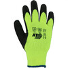 Asatex 3675W  Gebreide Winterhandschoen  Zwart / Fluo Geel - 11/XXL