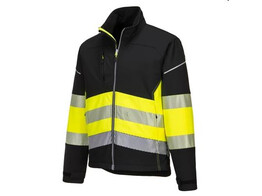 Portwest PW375Y PW3 Hi-Vis Softshell jack  3L  Klasse 1 - XS