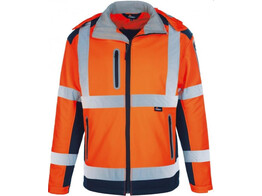 VIZWELL VW177PO Winter Softshell Jackke Orange / Marine - 5XL