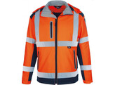 VIZWELL VW177PO Winter Softshell Jackke Orange / Marine - M