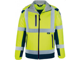 VIZWELL VW177PY Winter Softshell Jackke Geel / Marine - XL