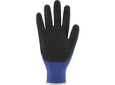 Asatex 3780  fijn gebreide handschoen met sterke Natuurlatex coating  Blauw / Zw