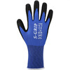 Asatex 3780  fine knitted glove with strong Natural latex coating  Blue / Black