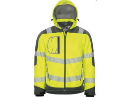 Vizwell VW268Y Winter softshell jack Geel/Ggrijs - XXL